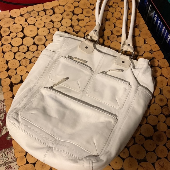 White real leather tote - Picture 2 of 6